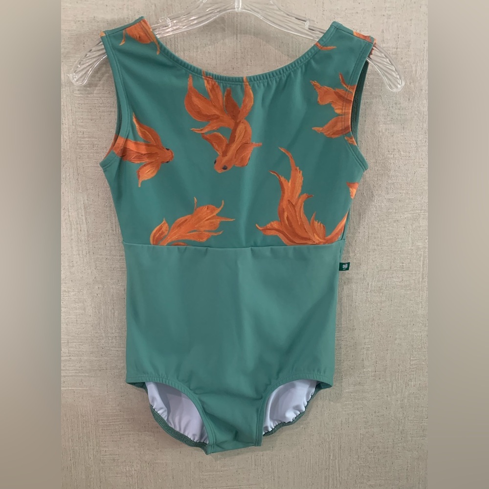Women’s Large Jade Koi Fish LuckyLeo Leotard